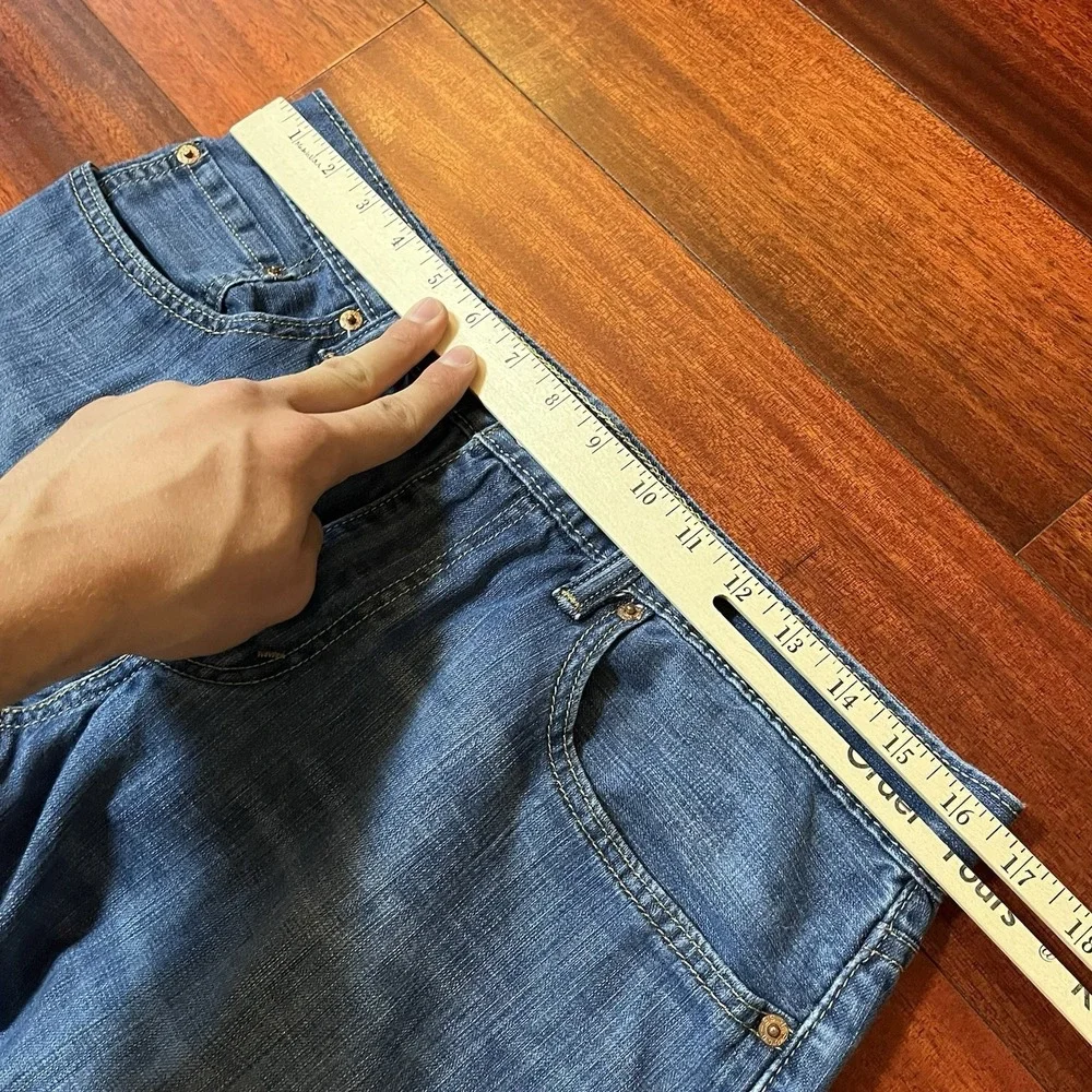 Levi's Jeans Men 33x34 514 Blue Slim Straight Leg Gorpcore Faded Denim Workwear